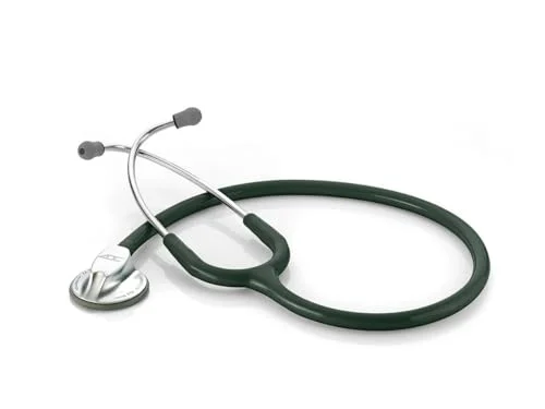 ADC Ad omfattning Lite 612 lätt platina klinikiskt stetoskop med avstämningsbar AFD teknologi, Mörkgrön, 1 634782032272