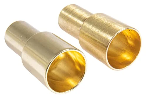 Rayher Flaskljushållare för stavljus, 2 stycken, metallljushållare guld, total höjd 5 cm, innerdiameter 22 mm, ljushållare flaskor, 46694616 4006166817762