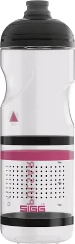 SIGG Cykelvattenflaska pulsar klämbar diskmaskinssäker fjäderlätt läckagesäker BPA fri 0,75 l, transparent rosa 7630135602652