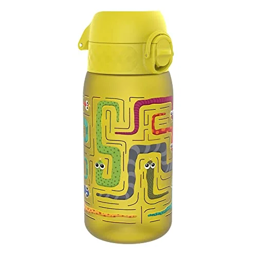 ION8 Vattenflaska För Barn, 350 ml/12 oz, Läcksäker, Lätt att Öppna, Säkert Lås, Diskmaskinssäker, BPA fri, Bärhandtag, Enkel Rengöra, Luktfri, Koldioxidneutral, Tryckt, Ormar 619098088663