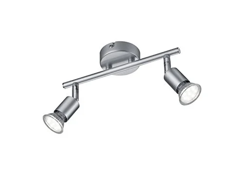 Reality Leuchten R86912187 Paris A+, LED taklampa, metall, 3 W, GU10, titanfärgad, 8 x 25 13,5 cm 4017807350647