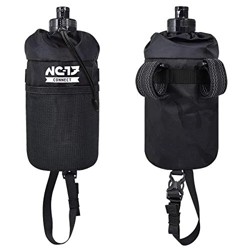 NC 17 Connect Storage Bag Stem Bag, styr /startväska Cykelväska för förvaring av dricksflaska, matning, kamera etc. Nylon svart 4250149443107