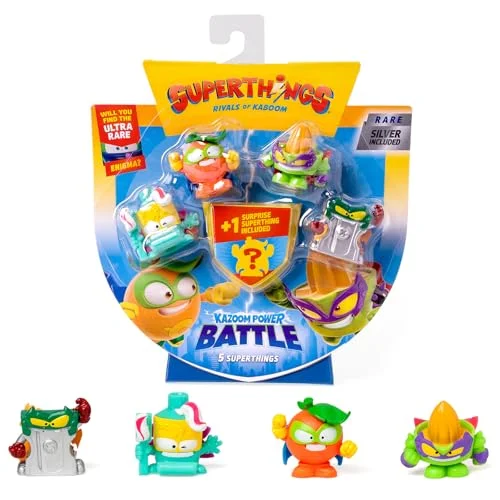 SuperThings KAZOOM Power Battle Pack med 5, innehåller 5 (inklusive 1 överraskningsfigur och silver kapten). 4 av 6 8431618036471