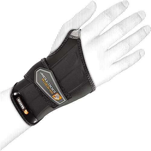 ShockDoctor vuxna handledsskydd handledsbandage med 1 rem bandage, svart, M 733313024684