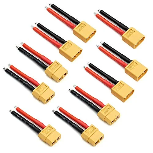 5 par XT60 pluggkontakt hona och hane med 14 AWG silikontråd för RC Lipo batterikabel drönare bil båt 53554158895