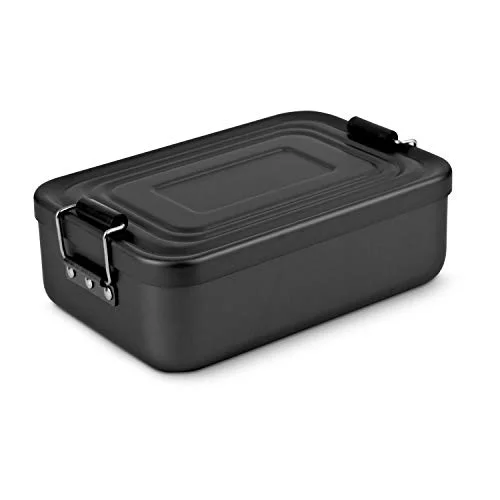 ROMINOX lunchlådor, aluminium (eloxerad), svart matt, 17,3 x 11,9 5,6 cm 4260273267418