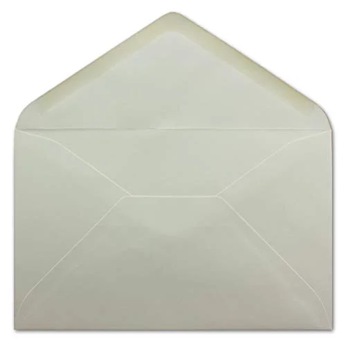 50 DIN B6 kuvert vit 12,5 x 19,5 cm 90 g/m² våtlimning för inbjudningar julkort gratulationskort utan fönster glöd agent 4251626327170
