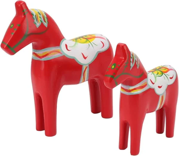 1 par trä svenska Dalahäst, färgglad trä Dalecarlian häststatyett figurin för prydnad dekoration Fy001-LGP01604 1 par trä svenska Dalahäst, färgglad trä Dalecarlian häststatyett figurin för prydnad dekoration Fy001-LGP01604