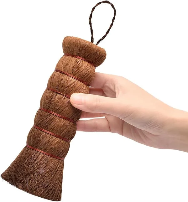 1-pack diskborste i palm, naturlig palmfiberborste för diskning, grytor och pannor – mjuka, täta borst som inte repar, upphängningsögla för enkel förvaring 2620N0519 1-pack diskborste i palm, naturlig palmfiberborste för diskning, grytor och pannor – mjuka, täta borst som inte repar, upphängningsögla för enkel förvaring 2620N0519