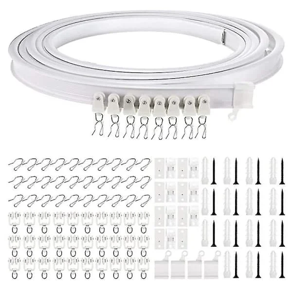 1-5 Meter Böjbar Takskena för Gardiner, Flexibel Takskena 2m[co] COYY-6902-1