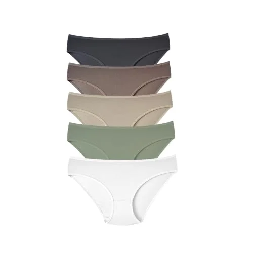 ALYA Premium Underkläder för Kvinnor, Ekologisk Bomull, Medelhöga Underbyxor, Andningsbara byxor Damer, Flerpack, Bekväma, Töjbara Damtrosor (P09, XXL) 8684020574493