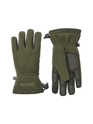 Sealskinz Hoveton Vattentät Handske I Sherpa Fleece För Kallt Väder, Olivgrön, M 5055754441673