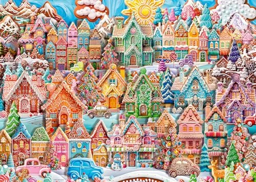 Ravensburger 12001267 Christmas Cookie Village pussel 1000 bitar för vuxna och barn från 14 år uppåt, 4005555012672
