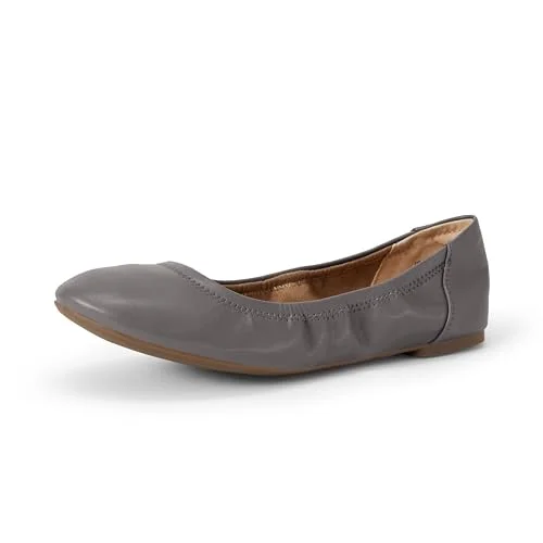 Amazon Essentials kvinnors Belice Slip On Ballet Flat, Träkol, 37.5 EU Bred 840809186310