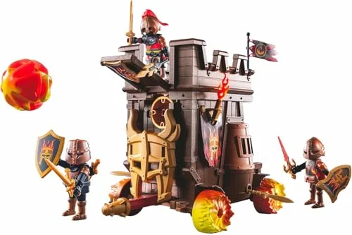 PLAYMOBIL Novelmore 71643 brandkanon stridsvagn med tre Burnham banditer, inklusive olika tillbehör, actionfyllda leksaker för pojkar och flickor från 4 år 4008789716439