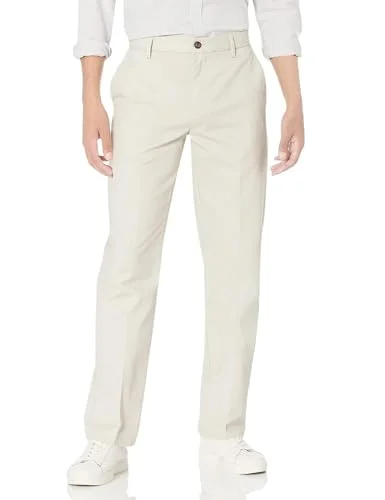 Amazon Essentials Classic Fit Wrinkle Resistant Flat Framsida Chino Pant Slip, beige (sten), W32/L28 (tillverkarens storlek: 32W x 28L) 191770048542