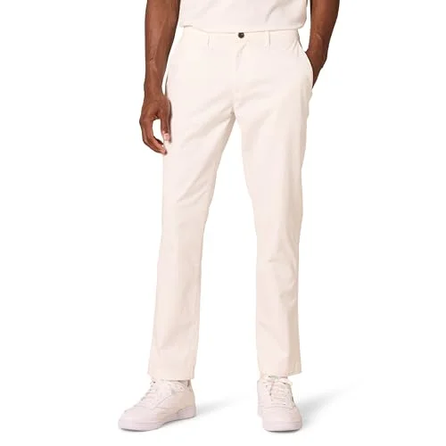 Amazon Essentials chinos för män, bekväm, tvättad stretch, sportigt snitt, vit, 36 W/33 L 193548114275
