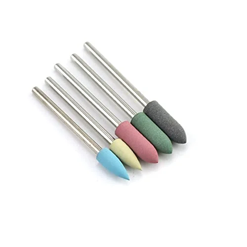 5/6/7 Diamond Nail Drill Bits Fräskärare Set Cutters Manikyr Silikonsten Pedikyr Elektrisk för kvarn Manikyrmaskin, 5st, H17 6921704901391