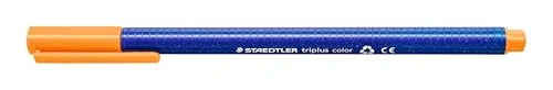 Staedtler 323 43 Fasermaler Triplus Farbe Dreikantschaft im Kartonetui, auswaschbar, circa 1 mm, 10 Stück, Hellorange 4007817321140