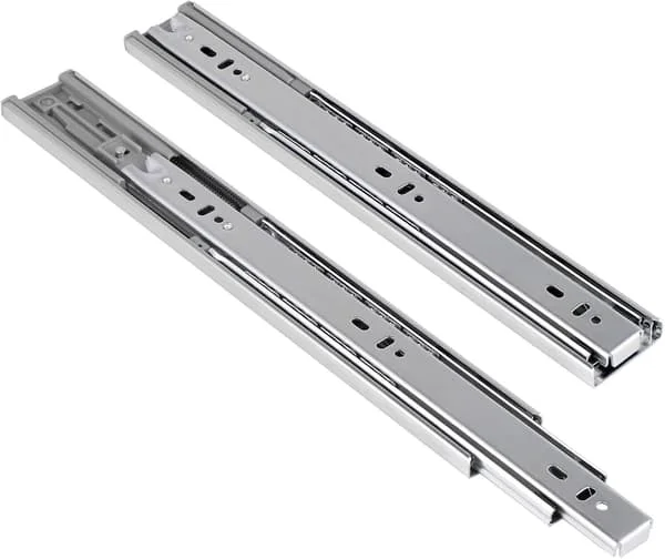 1 Pair Self-Closing Drawer Slides - Ball Bearing Slides 3-Section Full Extension Side Mount Hardware CJY CJY-FD-26.17-1758