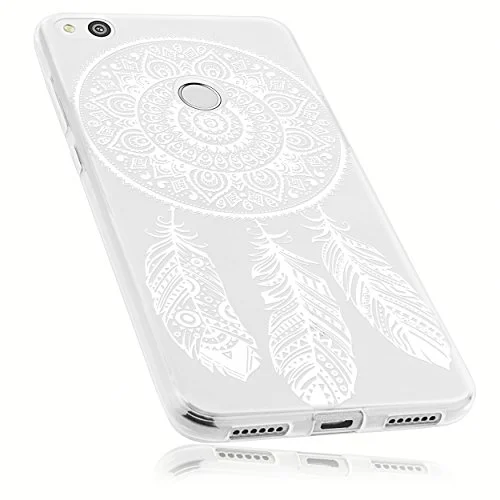 mumbi fodral kompatibel med Huawei P8 Lite 2017 mobiltelefon mobiltelefonfodral motiv drömfångare, transparent 4251077274184