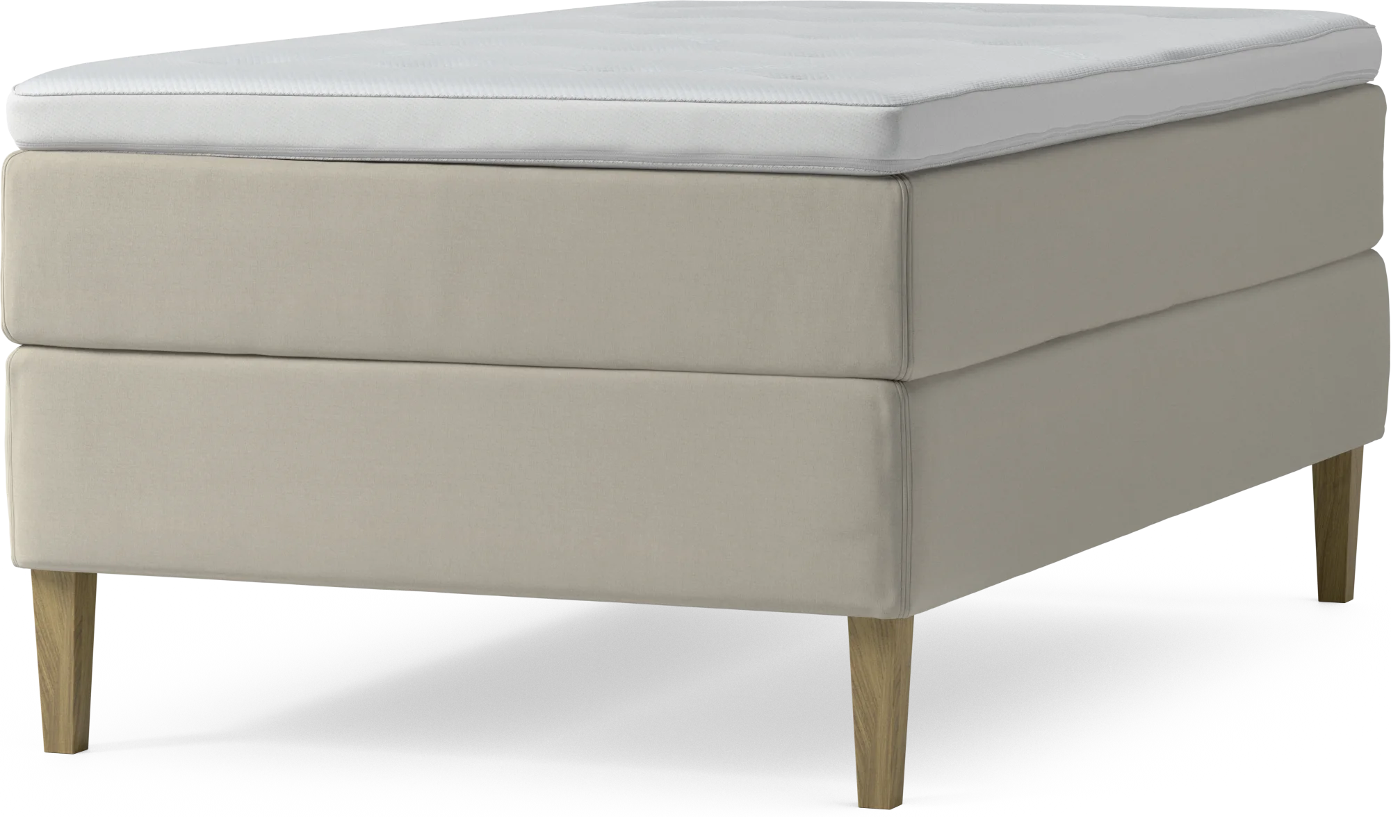 Delux Dream Kontinentalsäng, enkelsäng 120 cm med bäddmadrass och sängben newIo