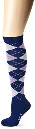 Pfiff 100322 Unisex ridstrumpa, rutig strumpa storlek 40, blå/lila 4032668178391