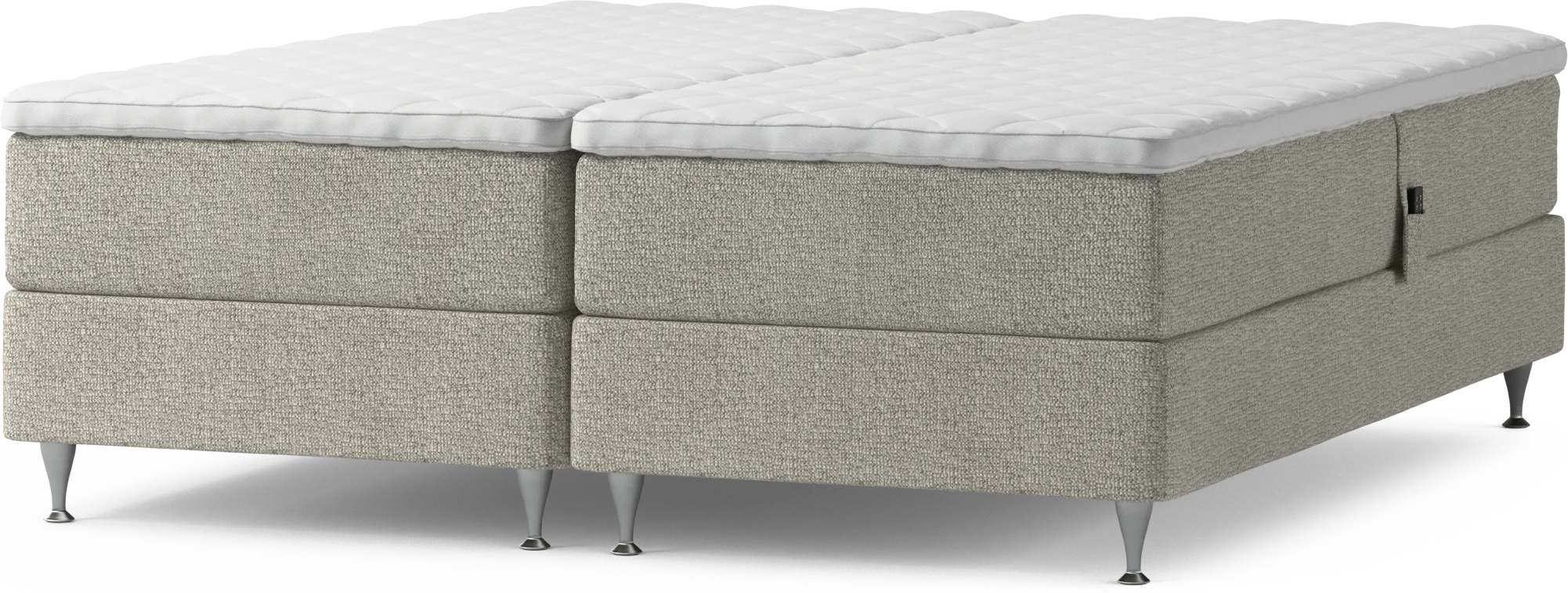 Delux Dream Ställbar säng, dubbelsäng med bäddmadrass och sängben 74CfX