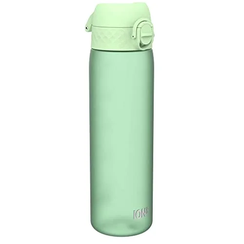 ION8 Vattenflaska, 500 ml/18 oz, Läcksäker, Lätt att Öppna, Säkert Lås, Diskmaskinssäker, BPA fri, Hygieniskt Lock, Bärhandtag, Passar i Mugghållare, Rengöra, Luktfri, Surfgrön 619098089486