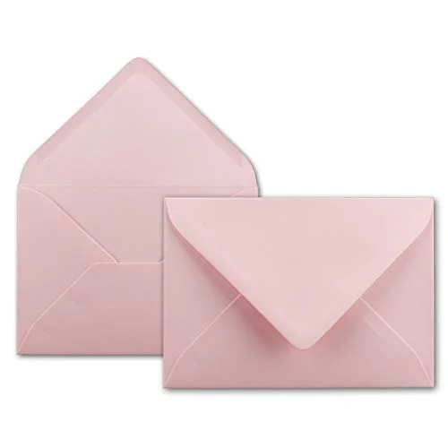 50 x rosa brevkuvert 80 g/m² kuvert i DIN B6-format 12,5 17,6 cm våtlimning utan fönster 4251095847957