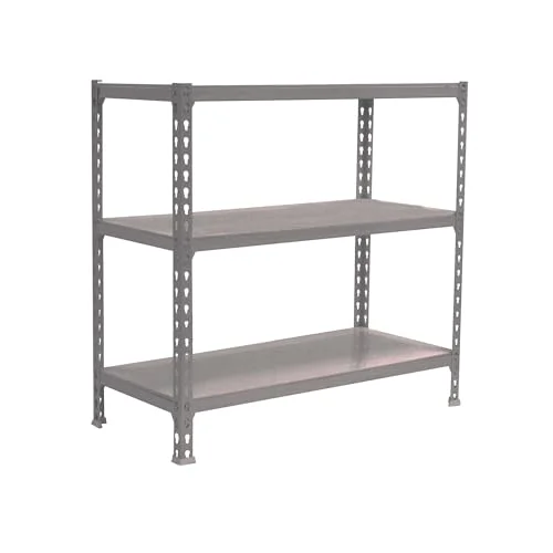 SimonRack Metallhylla, 3 justerbara hyllor, 200 kg flexpunkt, 900 x 1200 300 mm, förvaringshylla, utan skruvar, grå Simonclick 8425437091537