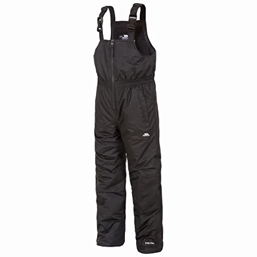 Trespass Kalmar Bib skidbyxor för barn, svart, storlek 2 3 UK 5045274410976