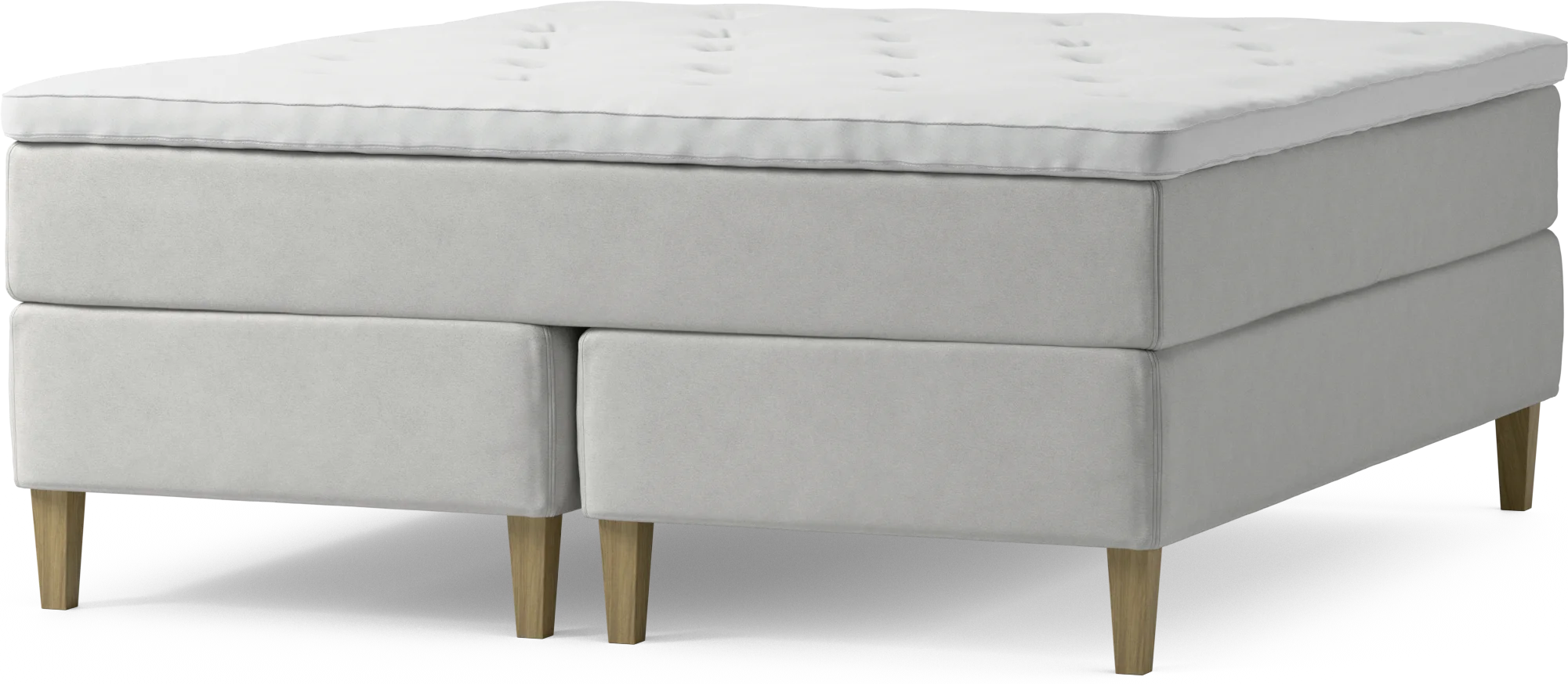Delux Exclusive Kontinentalsäng, dubbelsäng med bäddmadrass och sängben sX28k