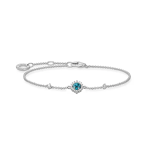 THOMAS Sabo Damen Armband mit türkisen Stein 925er Sterlingsilber Zirkonia, A2023 405 17 L19V 4051245500226