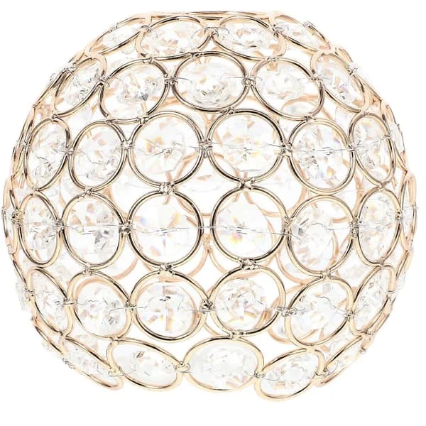 1 pc Crystal Lampshade Unique Light Cover Ceiling Lamp Cover Lampshade (Golden) ZS-SZ-0723001847