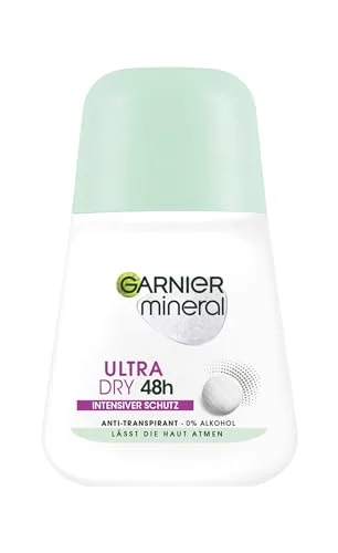 Garnier Anti perspirant, intensivt skydd mot kroppslukt och armvätta, upp till 48 timmars effekt, mineral ultratorr, 1 x 50 ml 3600542227322