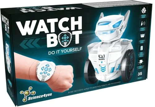 Science4you Watchbot STEM leksak science kit för barn från 8 till 14 år. Vetenskapskit 35 stycken fjärrstyrda robotar barn. 5600983615892