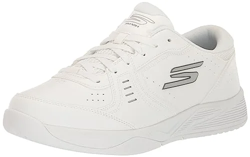 Skechers herr Viper Court Smash atletiska pickleballskor för inomhus och utomhus, avslappnad passform sneakers, Vit överflödig trädgård, 43 EU X Weit 196989640587