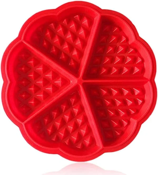 1 pc Silicone Waffle Mold, Small Heart Shaped Molds (Red) ZS-EU-0803005130 1 pc Silicone Waffle Mold, Small Heart Shaped Molds (Red) ZS-EU-0803005130