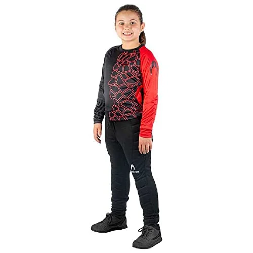 HO Soccer Kid Keeper Set Fraktur Röd, Målvakt, Unisex Barn, Röd/Svart, 14 8434666247073