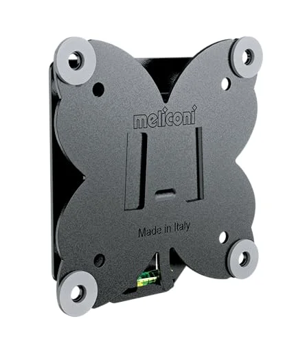 Slimstyle Plus 100 S Meliconi, fast TV väggfäste, även lämplig för gipsskivor, från 14 tum till 32 tum, Vesa 75 100, tillverkad i Italien 8006023331956