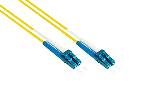Good Connections OS2 LWL kabel DUPLEX kontakt LC till Enkelläge 9/125 utbytbar polaritet ljusvågsledare, glasfiberkabel, patchkabel 7,5 m 4014619461509