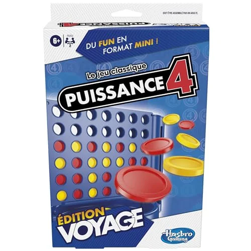 Hasbro Gaming Power 4 Travel Edition, bärbart spel för 2 spelare, resespel 5010996163820