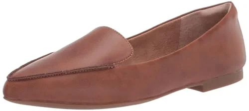Amazon Essentials Loafer för kvinnor platt, Kastanjebrunt fuskläder, 10.5 US Wide 840809196227