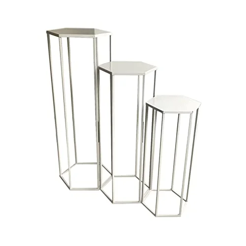HOME DECO FACTORY sommarsovsäck X3 metall vita möbler bord skrivbord konsol sellette möbel interiör, 60 x 30 26 cm, HD6220 3664944077961