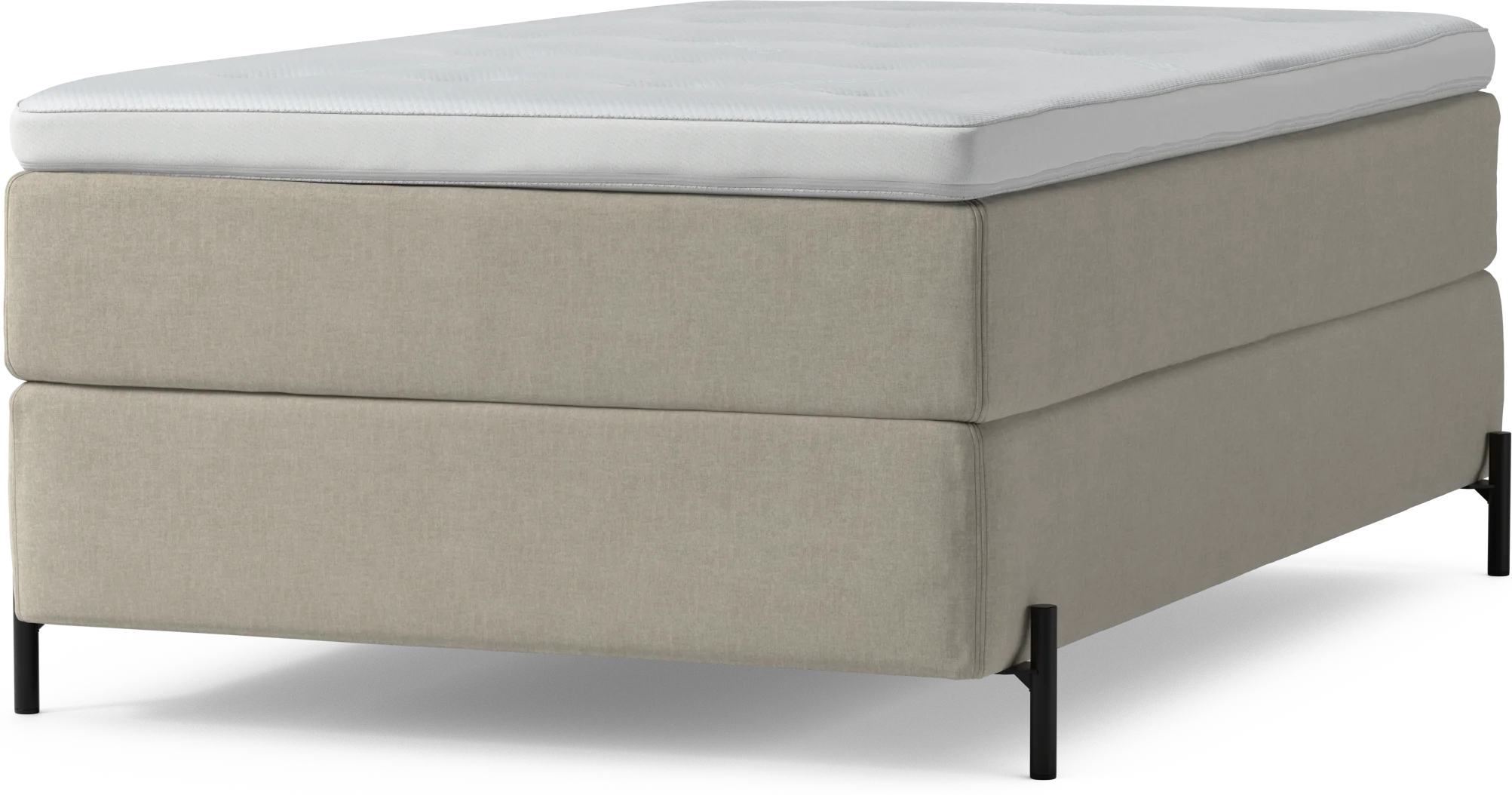Delux Dream Kontinentalsäng, enkelsäng 120 cm med bäddmadrass och sängben CwHfV