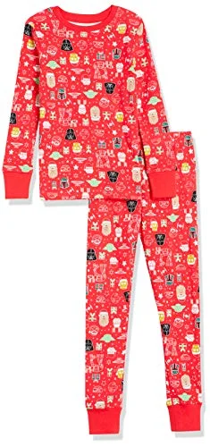 Amazon Essentials Disney Marvel Star Wars Prinsessa Småbarn Pojkar Snug-Fit Bomullspyjamas Nattkläder, Holiday - Barn, 3T 195111180625