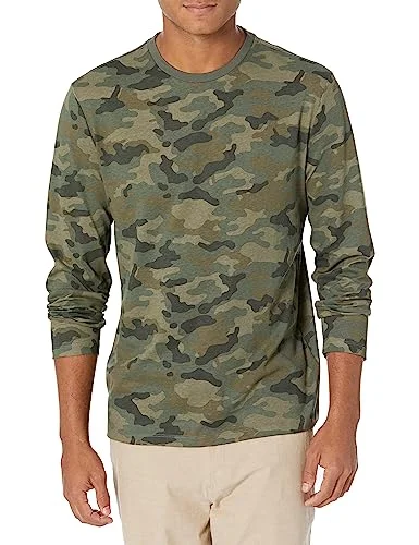 Amazon Essentials Men's Långärmad T shirt med smal passform, Grön Kamouflage, XS 191770681268