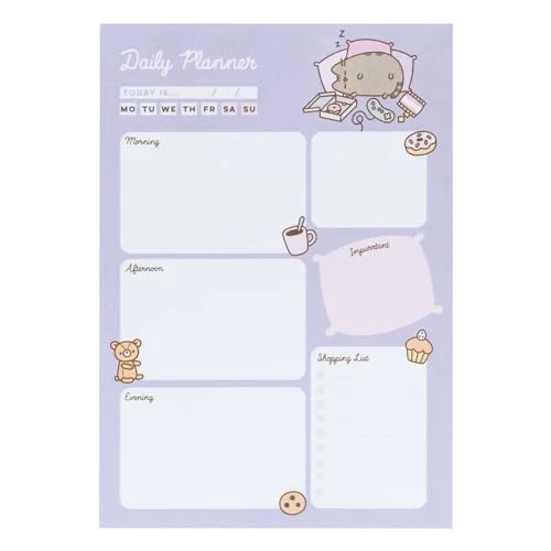 Grupo Erik Pusheen Weekly Planner A5 Desk Calendar Family 54 Tear Off Pages Organiser Gifts To Do List Cat 8435497298913