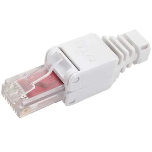 1aTTack.de Cat.6 verktygslös pluggmontage för flexibla och styva inre ledare AWG 23-26 installationskabel nätverkskabel 1 st 4251073674476